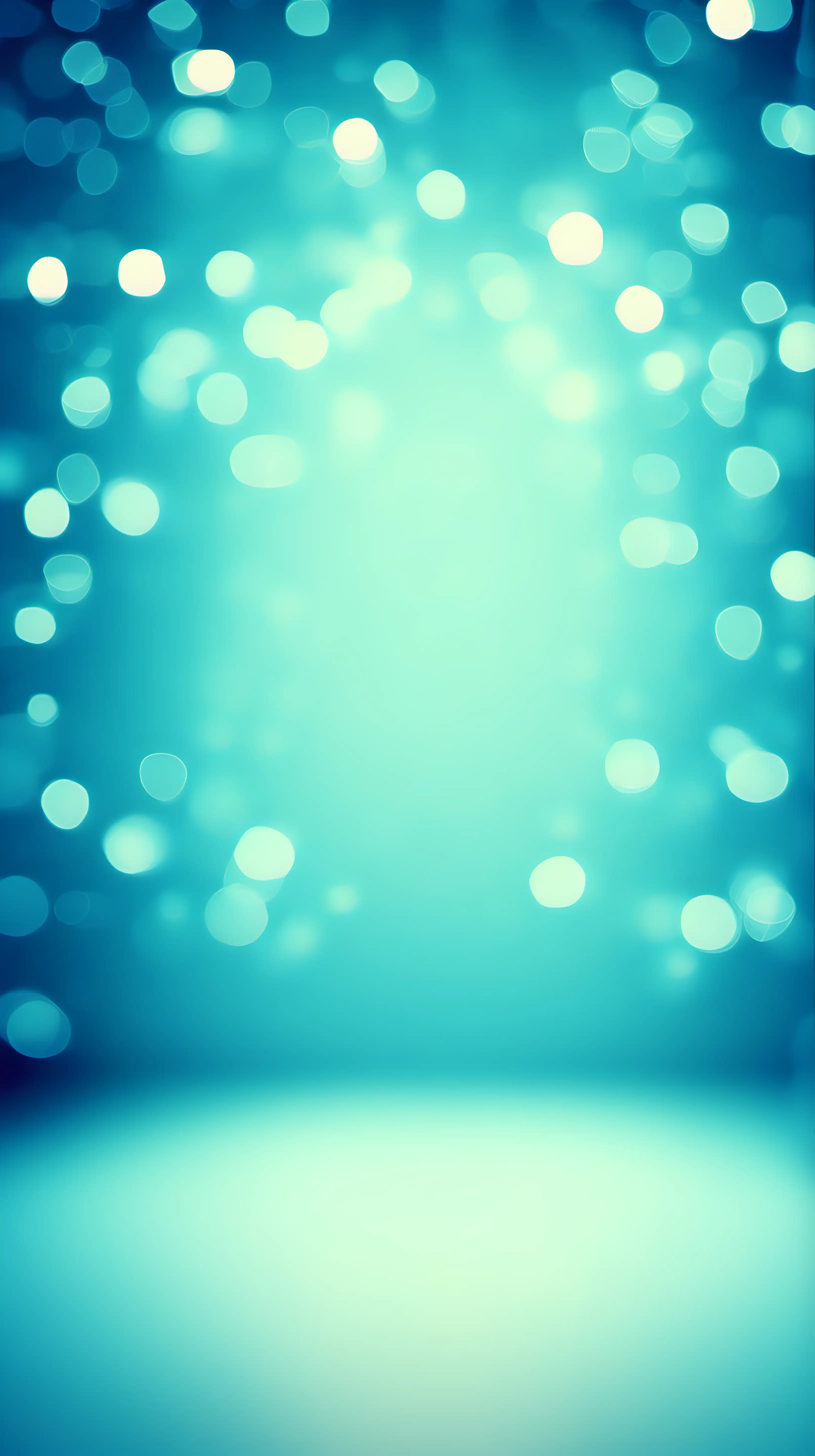 Blue and Powder blue mixed bokeh background with lower level floor