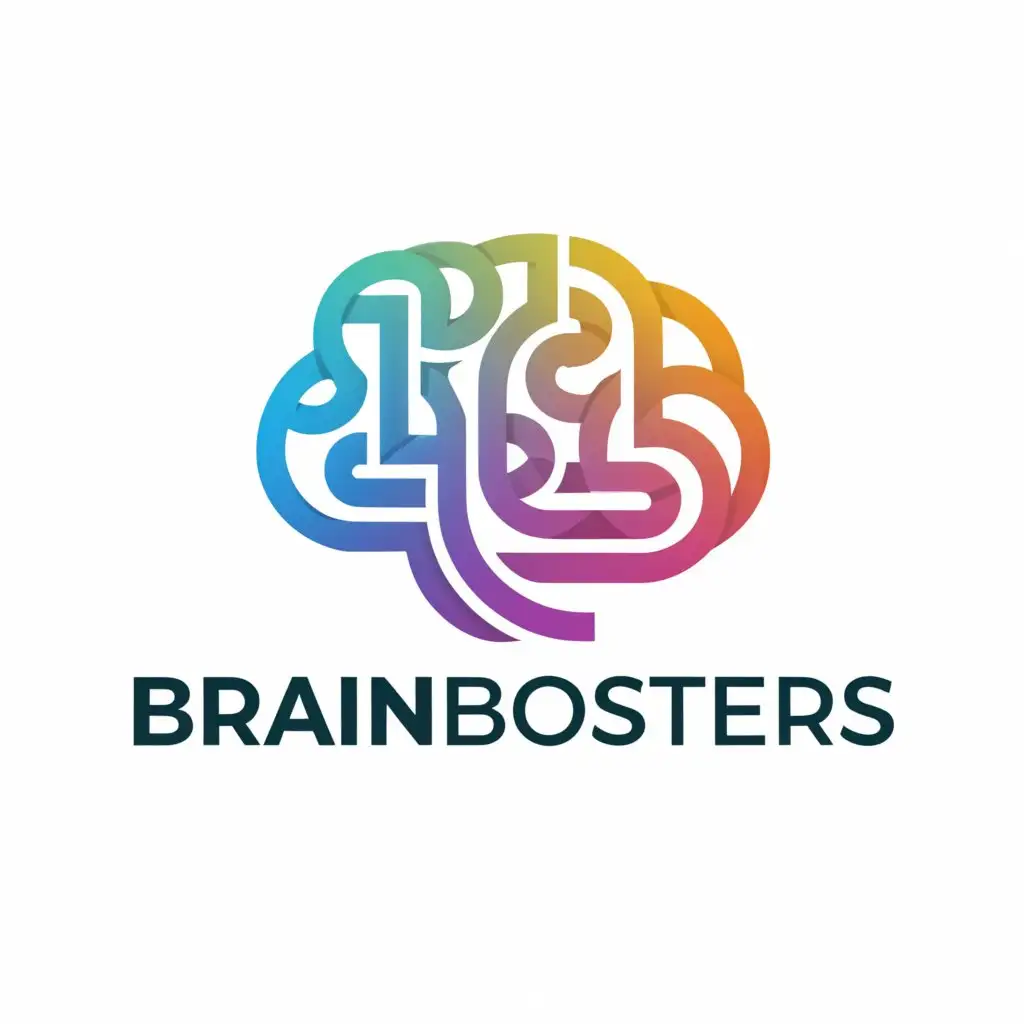 a logo design,with the text "BrainBoosters", main symbol:Brain,Moderate,clear background