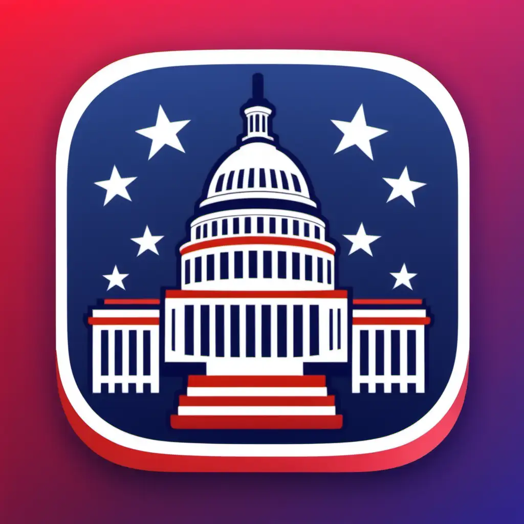 An app Icon for a US capitals trivia quiz