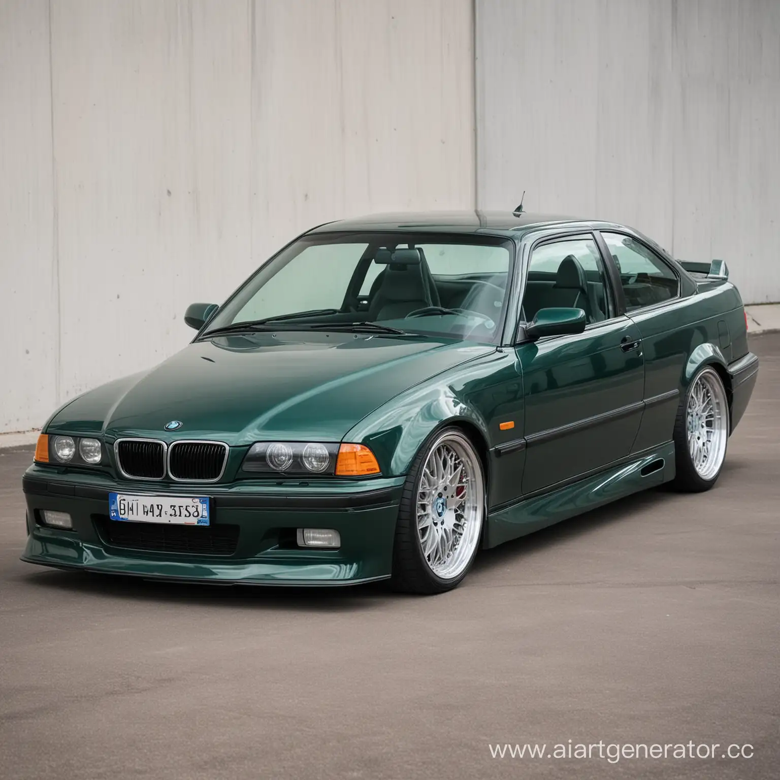 Dark-Green-BMW-E36-Car