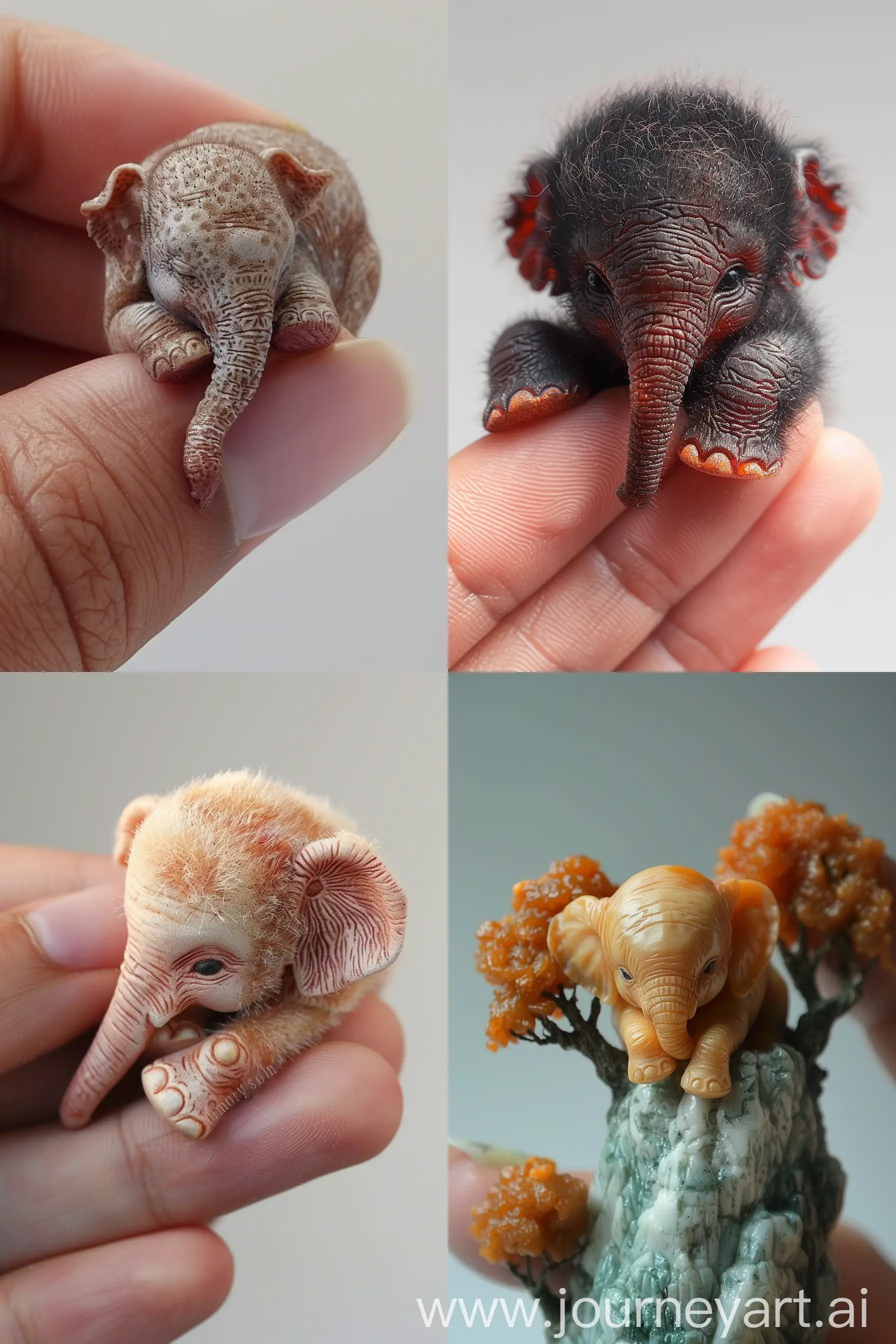 Adorable-Tiny-Elephant-Perched-on-a-Fingertip