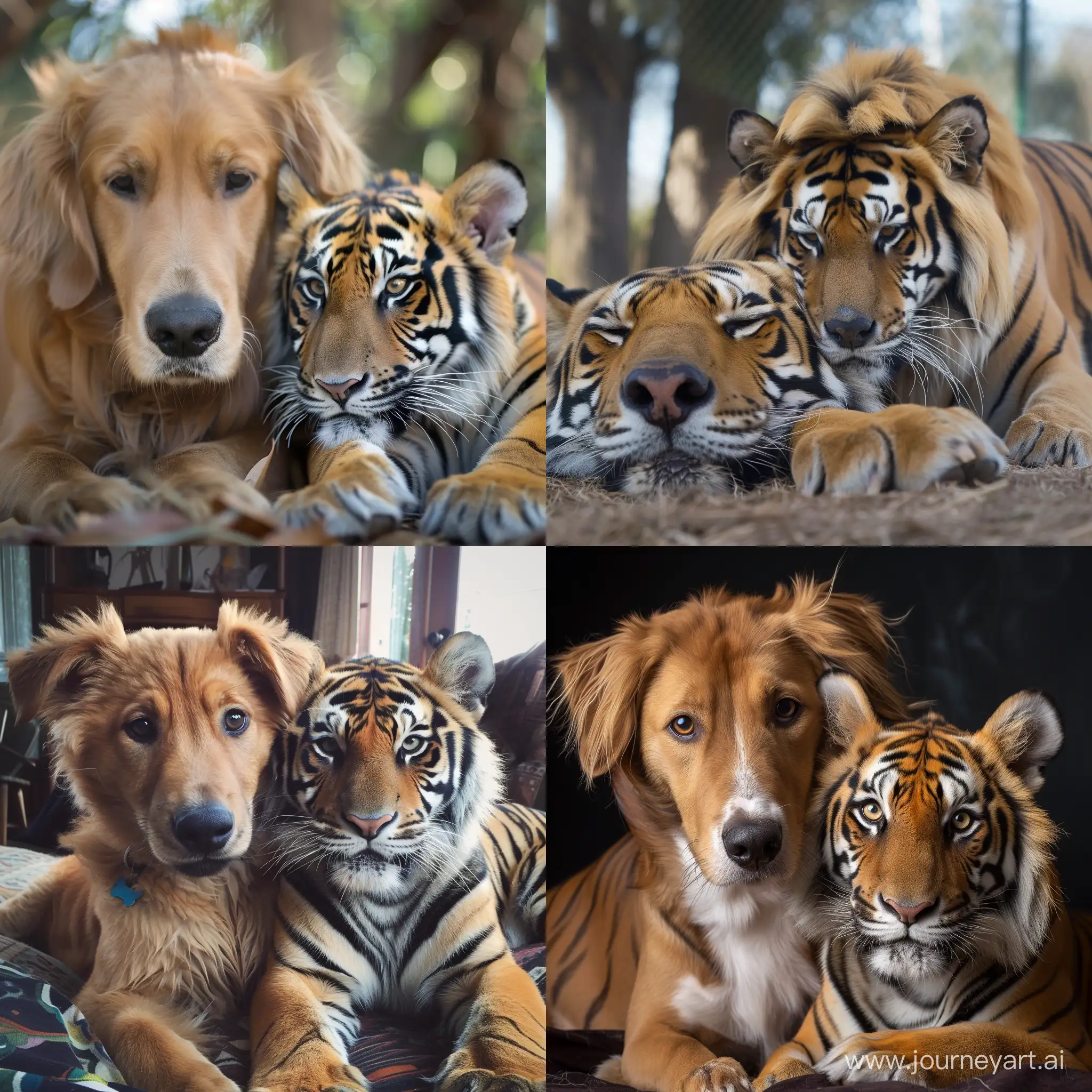 Playful-Dog-and-Tiger-in-Harmonious-Interaction