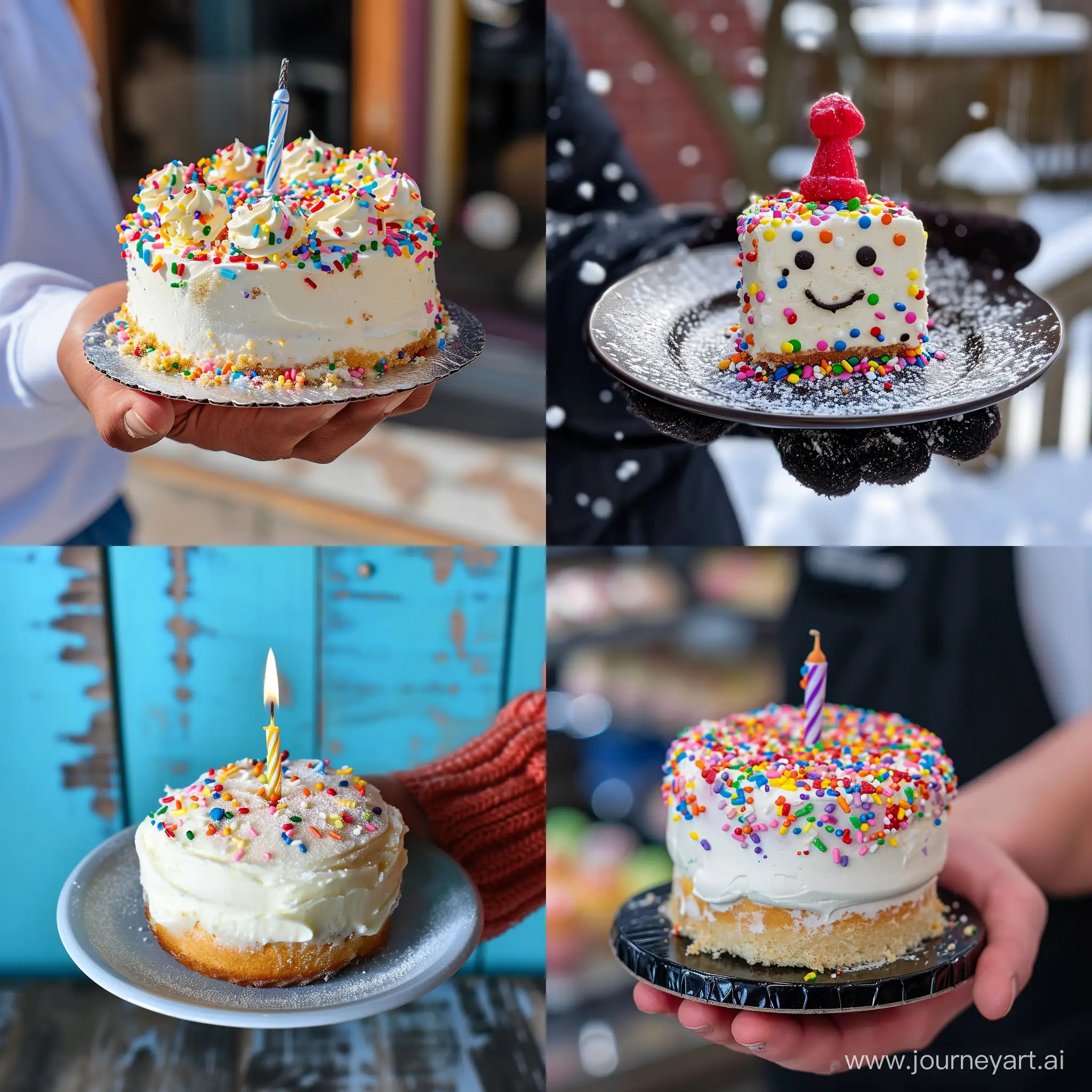 frieren holding birthday cake