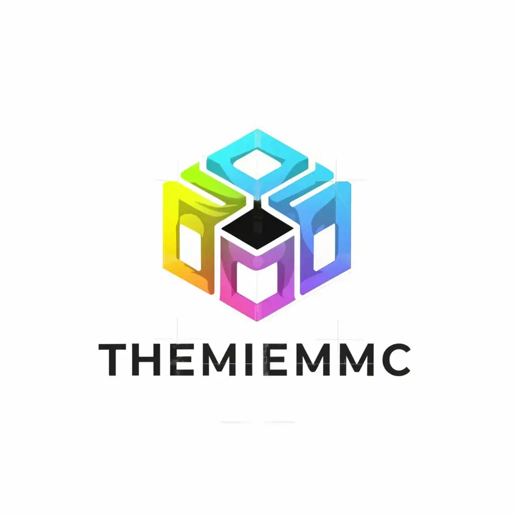 a logo design,with the text "TheMineMC", main symbol:Cube,Moderate,be used in Internet industry,clear background