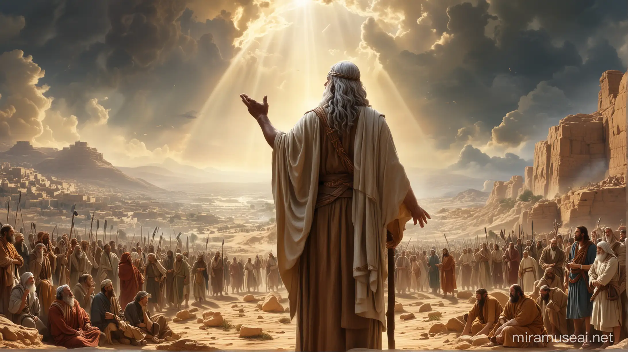 Moses and God have a conversation regarding the people of Israel