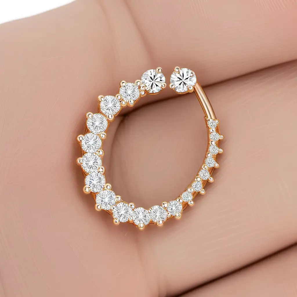 Exquisite Diamond Unique Curve Earring for Elegant Occasions