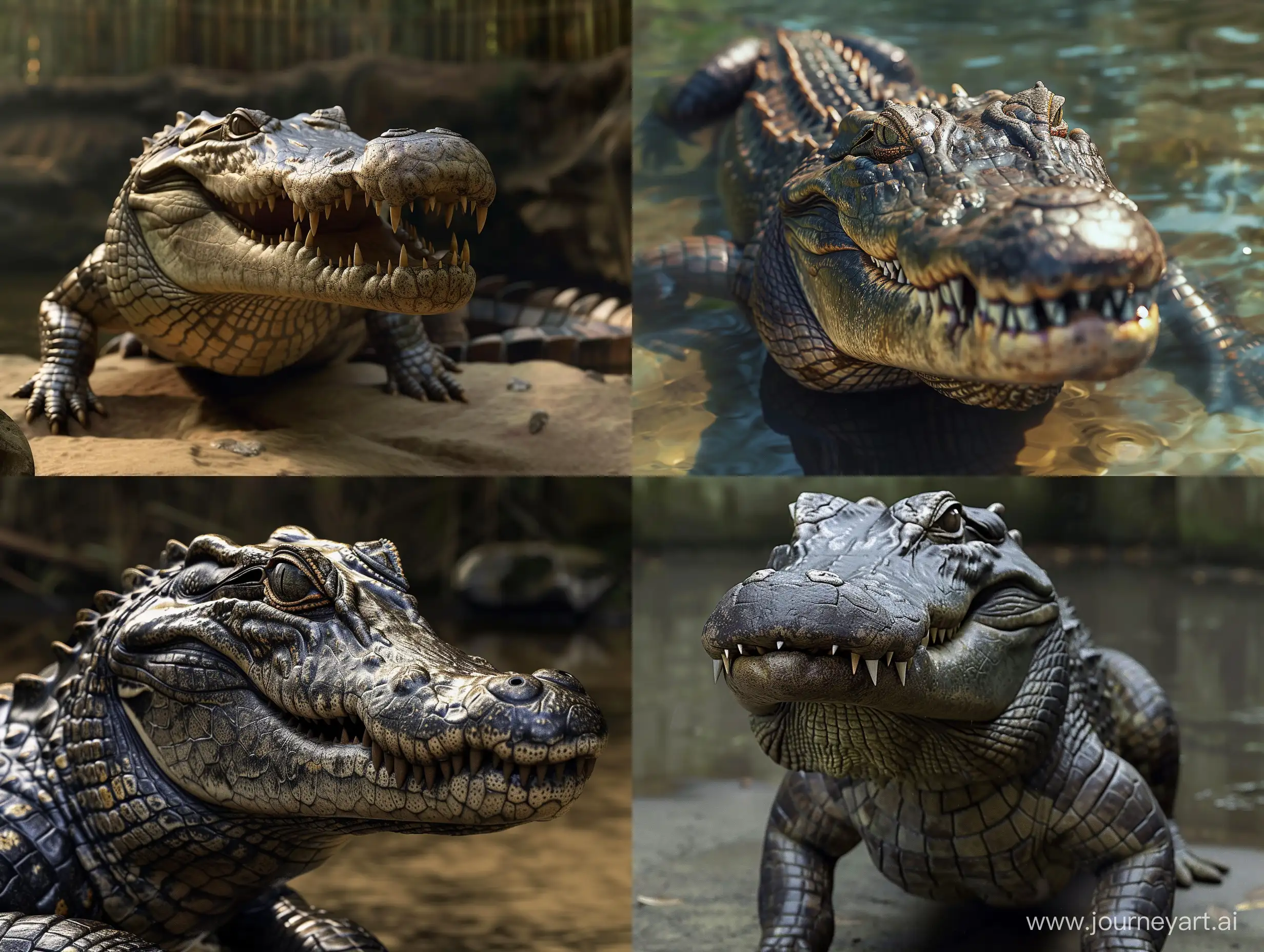 крокодил, 5D, 4K, cyber reality, photo realism, cyberdetalization, ultra realism, detailed photo