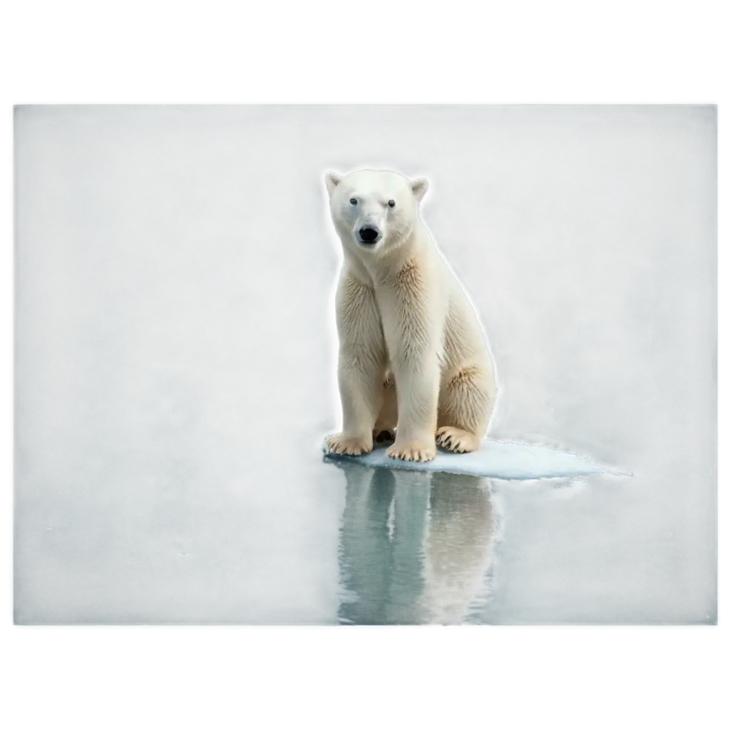 small pollar bear on ice
