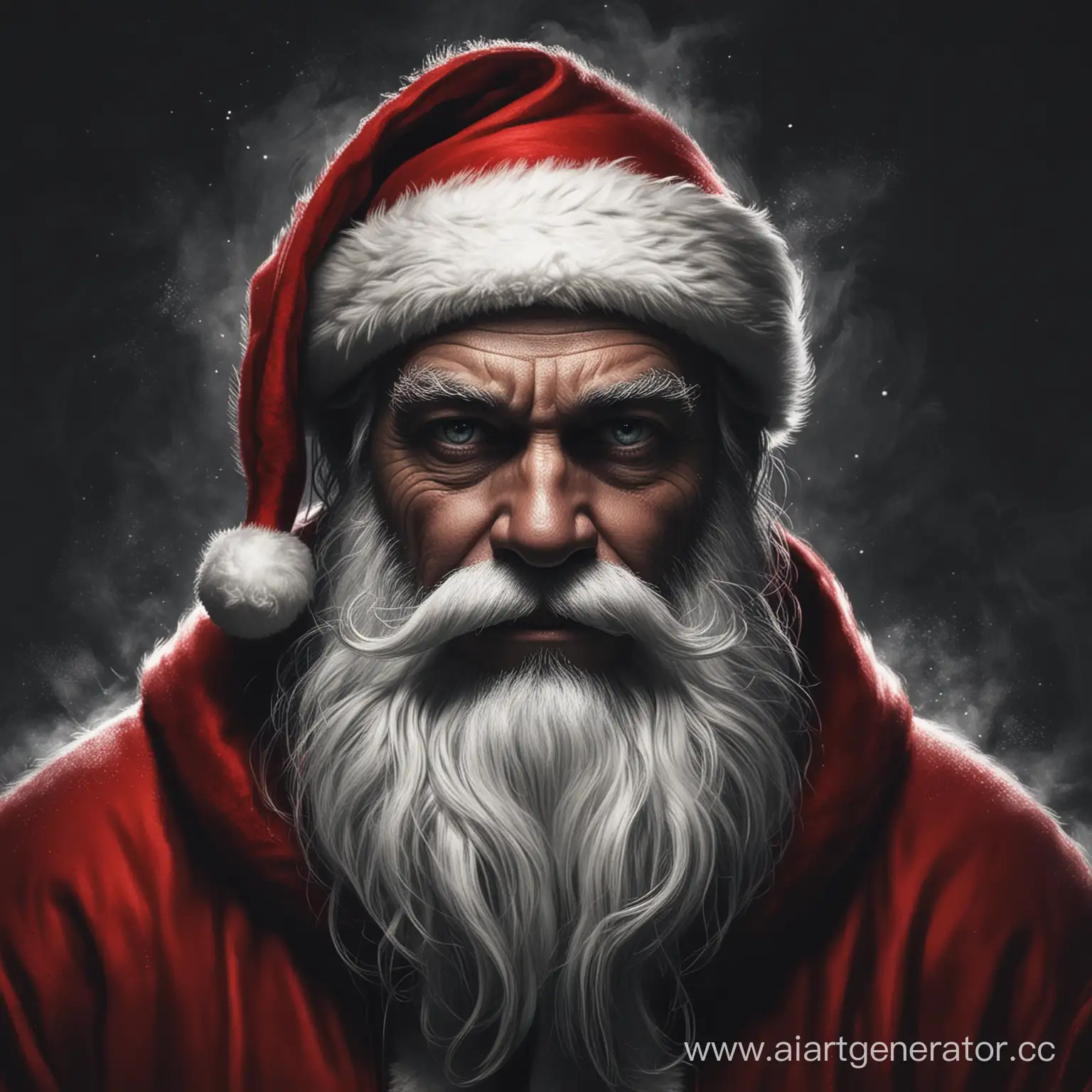 Mystical-Dark-Santa-Portrait-in-Enigmatic-Shadows