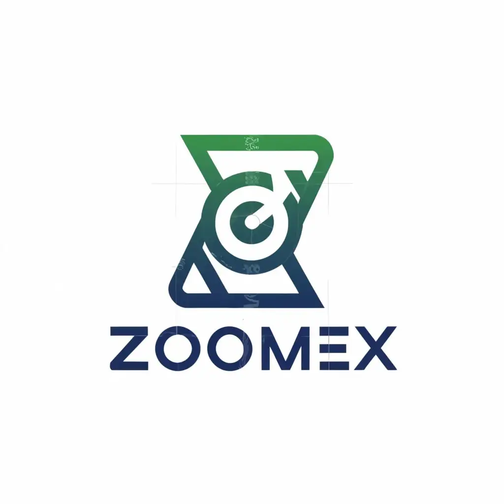 a logo design,with the text "zoomEX", main symbol:zoom extension for everyone,complex,be used in Events industry,clear background