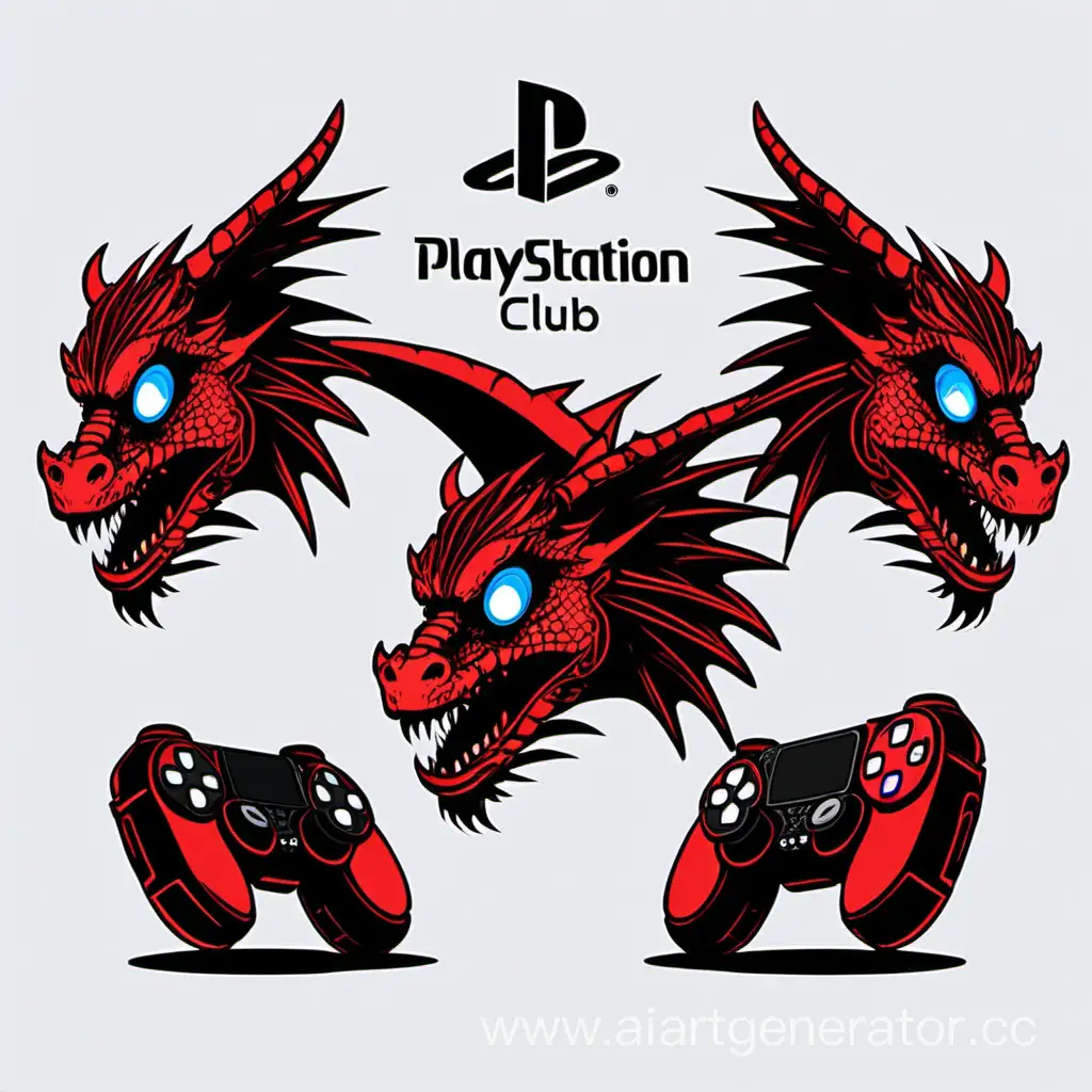 PlayStation-Club-and-VR-Dragon-in-Stylish-Red-and-Black