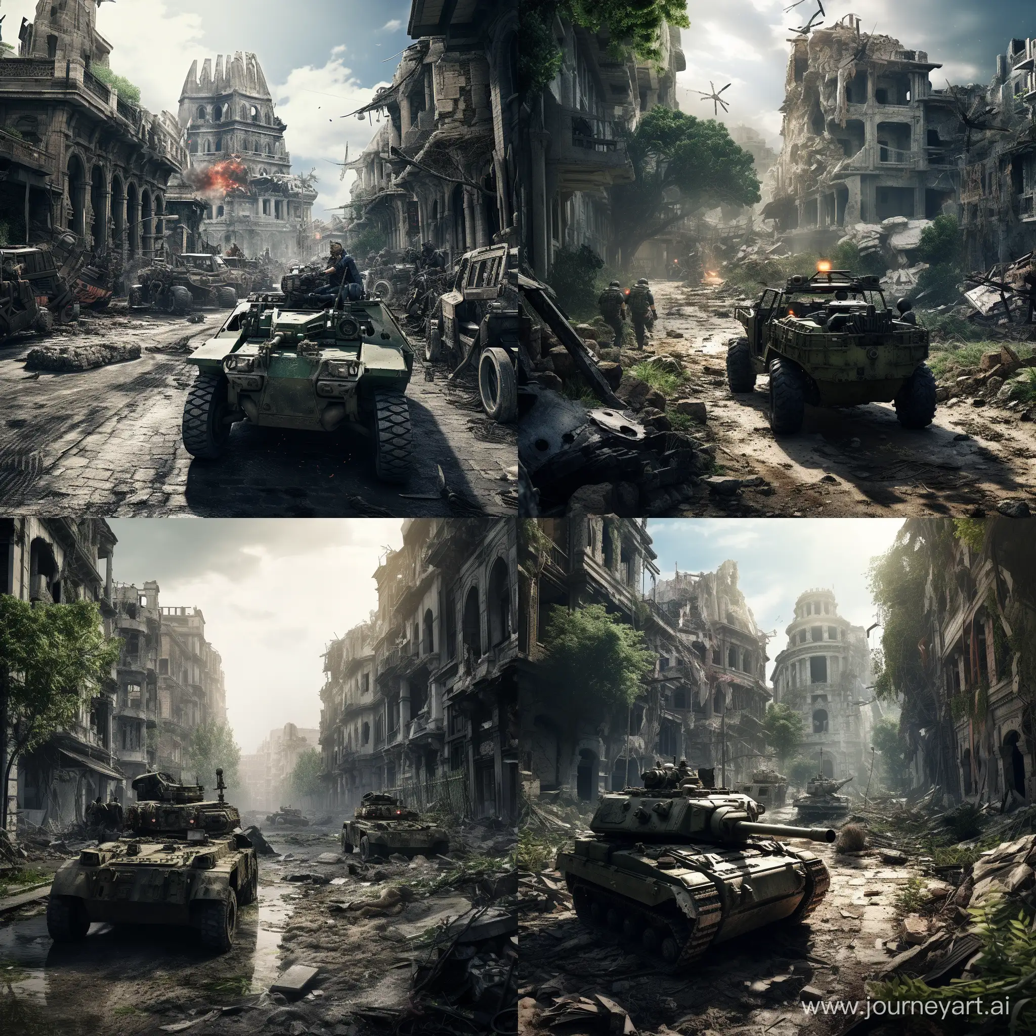 WarTorn-City-Armored-Vehicles-Enter-with-Green-Flags