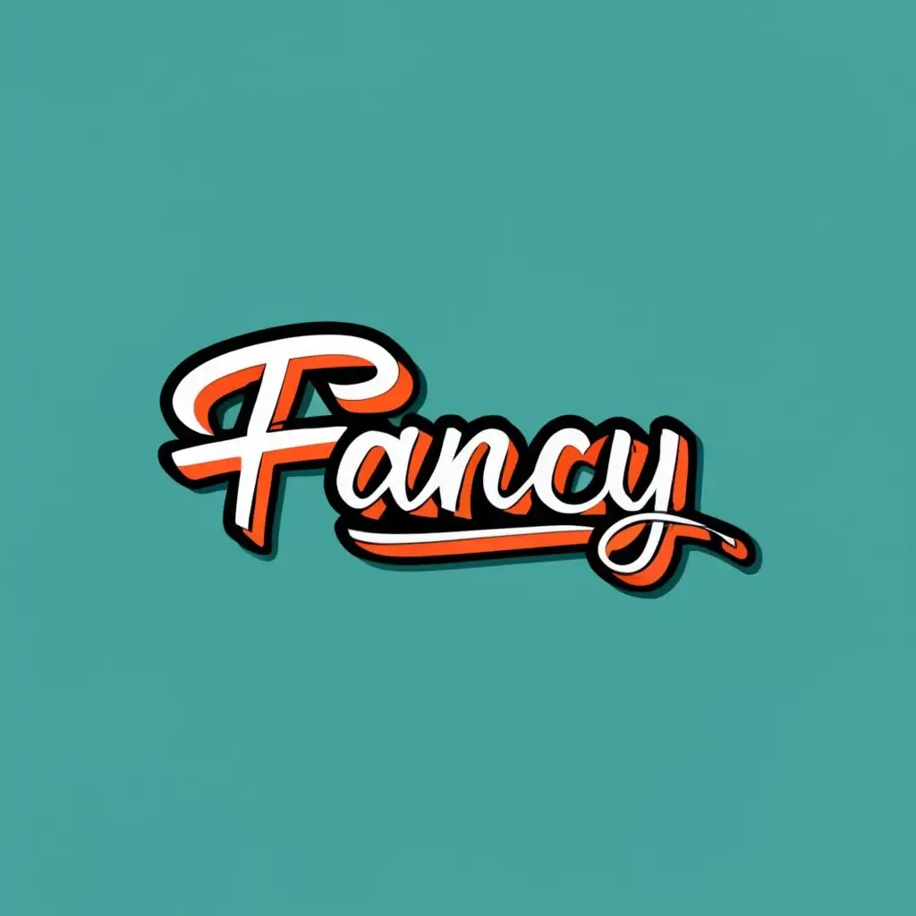 logo, drone, with the text "Fancy", typography