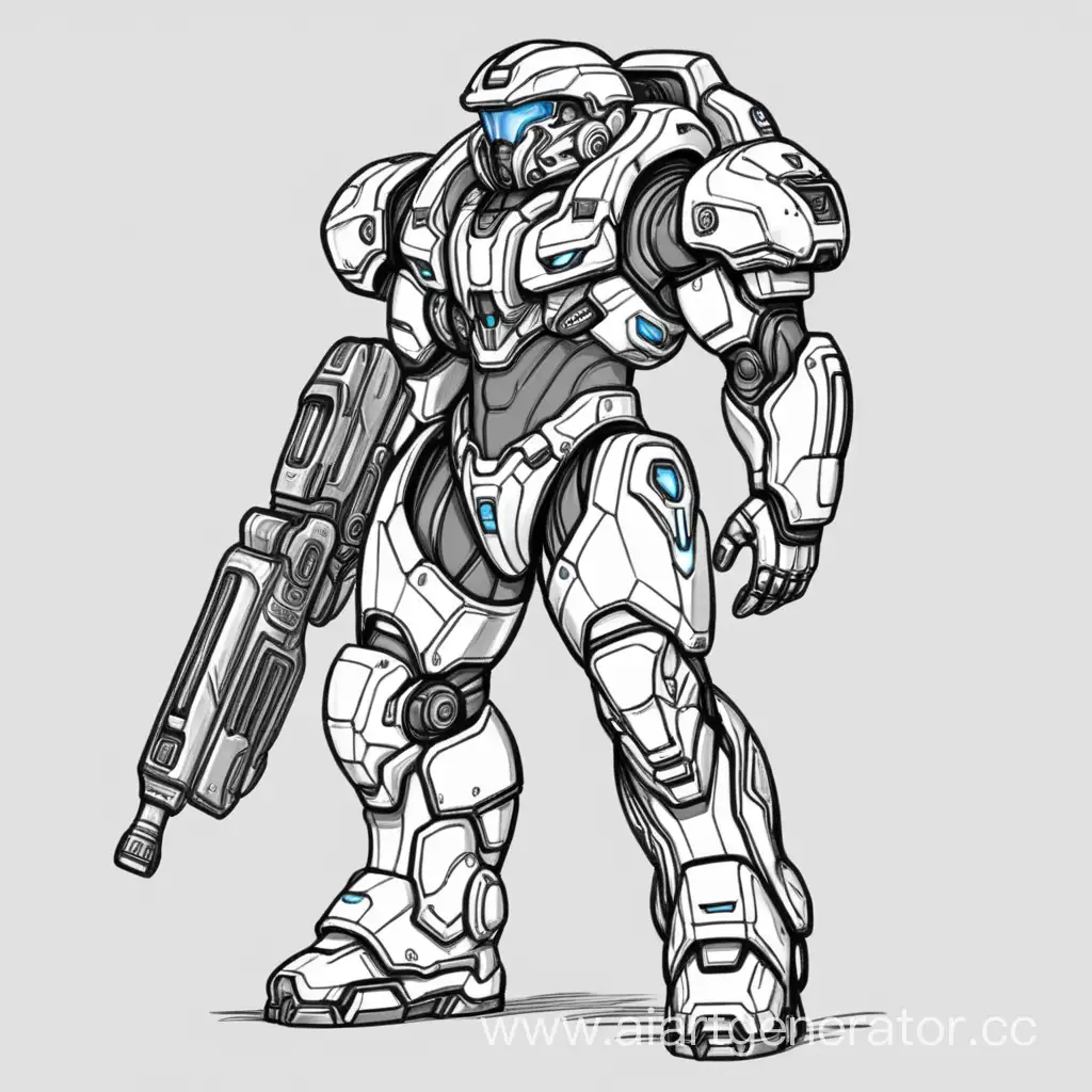 Futuristic-StarCraft-2Inspired-Soldier-Illustration