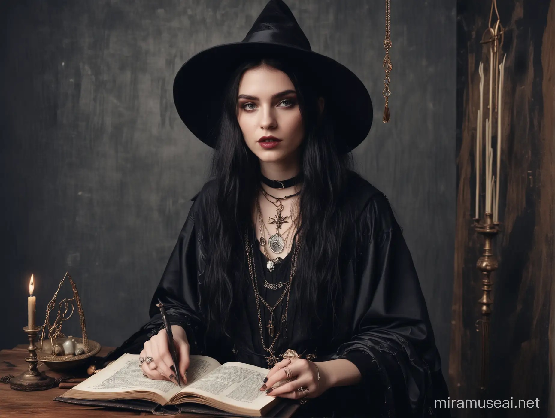 Modern Urban Witch Enchanting Sorceress in Edgy Streetwear