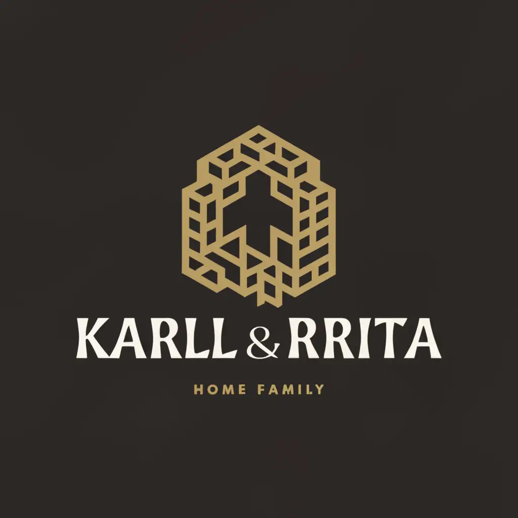 a logo design,with the text "Karl and Rita", main symbol:Rounded Triangle Shape,complex,be used in Home Family industry,clear background