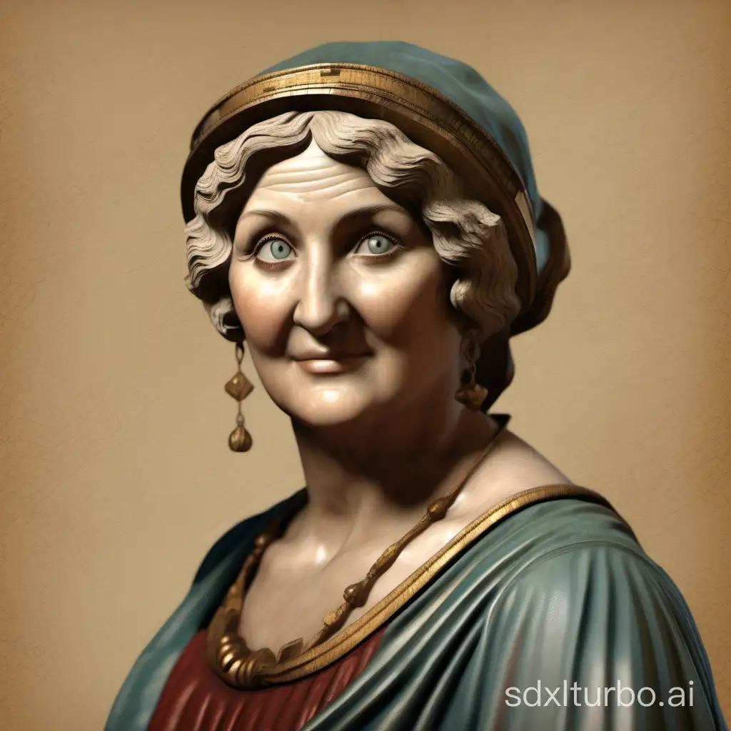 image of realistic friendly historic lady from Pompeii