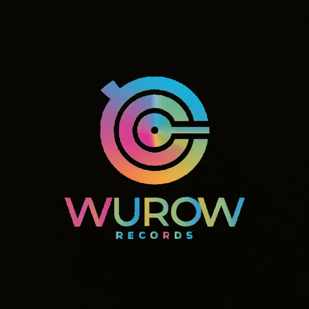 Logo-Design-For-WUROW-Records-Bold-Text-with-Distinct-Symbol-on-Clear-Background