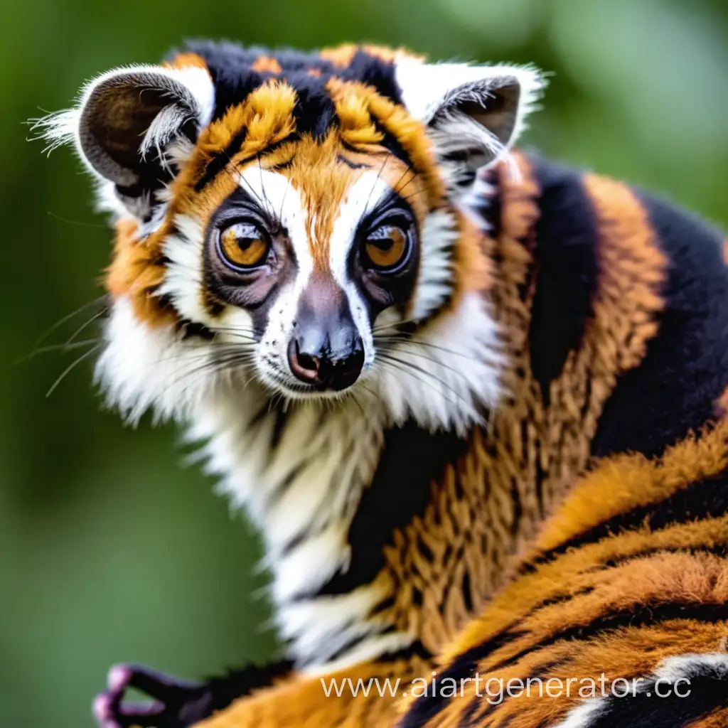 Majestic-Tiger-Lemur-in-Enchanting-Wilderness