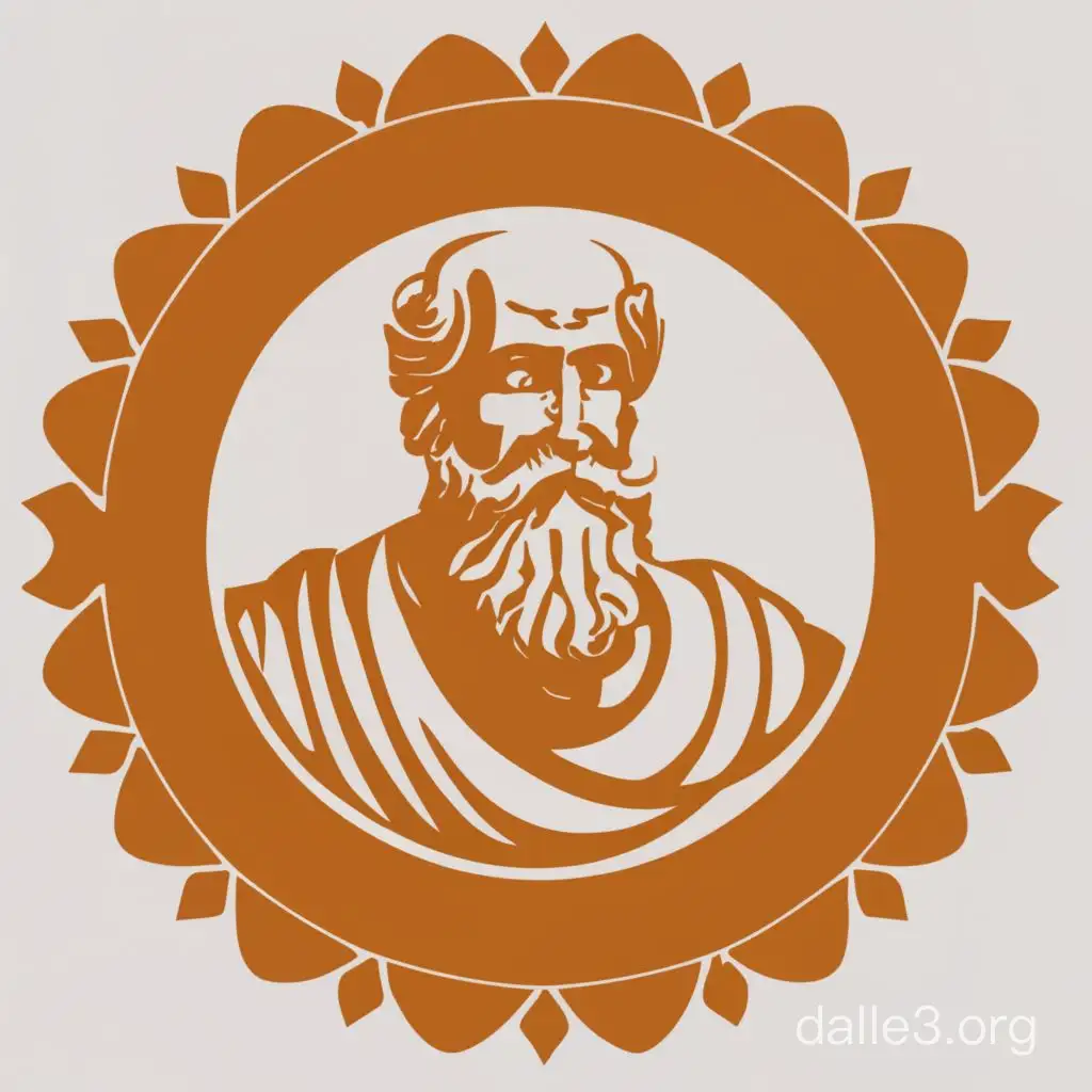 A logo which is include Aristoteles, for a student club in law faculty which name is "Genç Aristo"