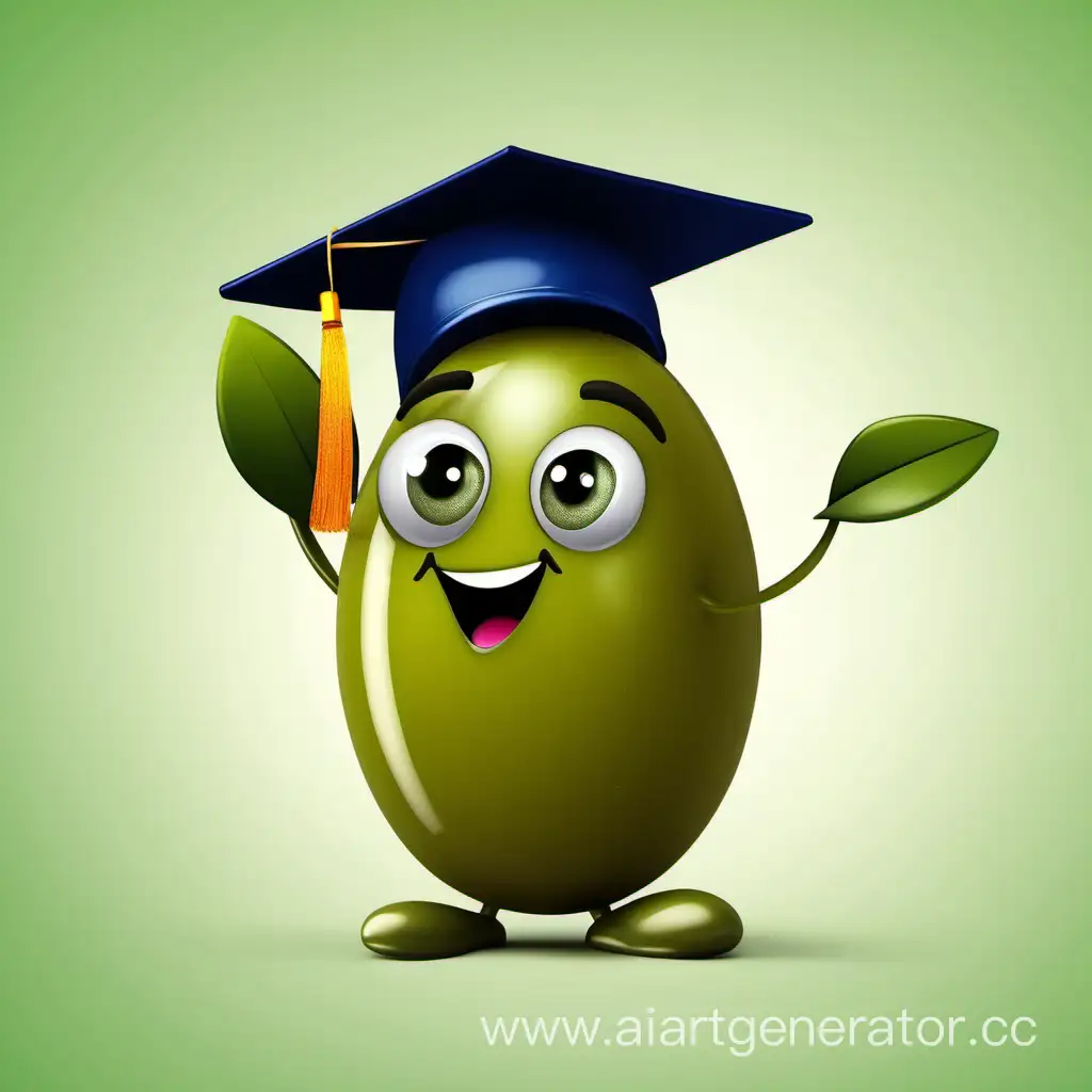 создай картинку маслина поздравляет с защитой диплома