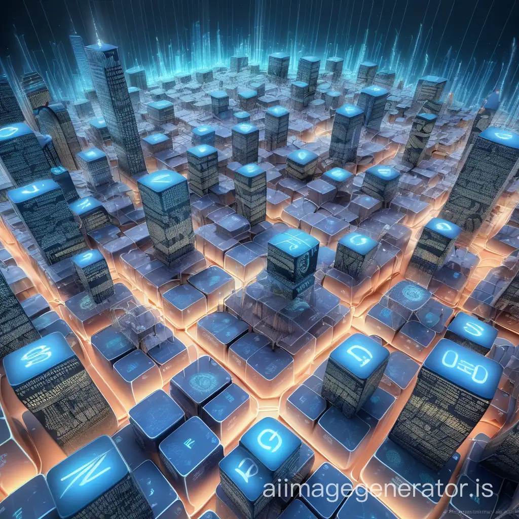 city of neurons of mind  with data flow,python codes,financial markets,quantitative this is3D