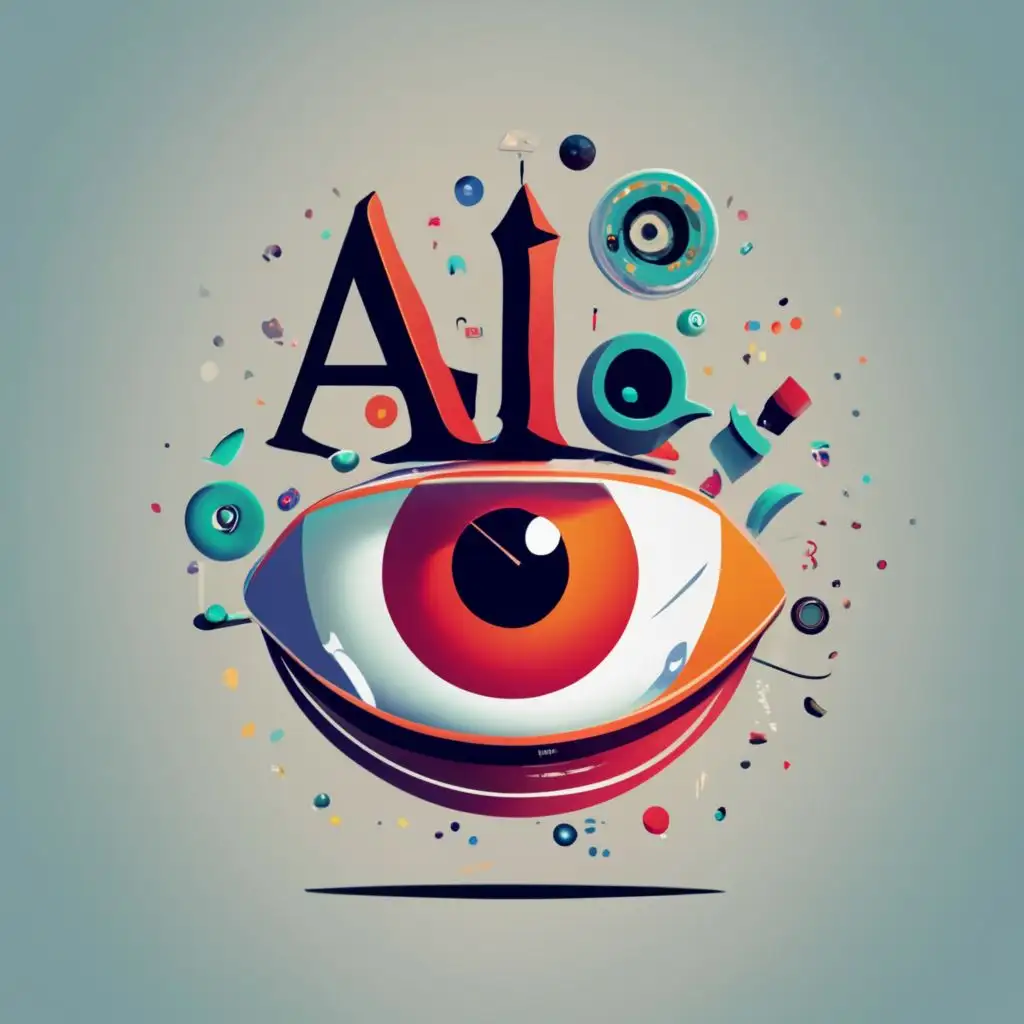 logo, Movie review, with the text "AI See", typography, be used in Entertainment industry
Make eye merged with reel