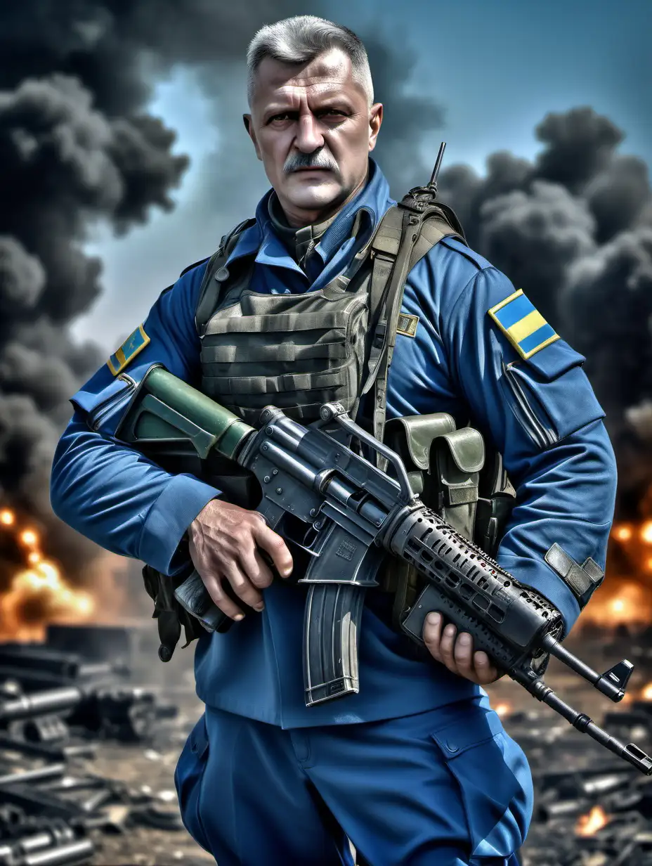 Ukrainian Army Officer Major in Ultra Realistic HDR