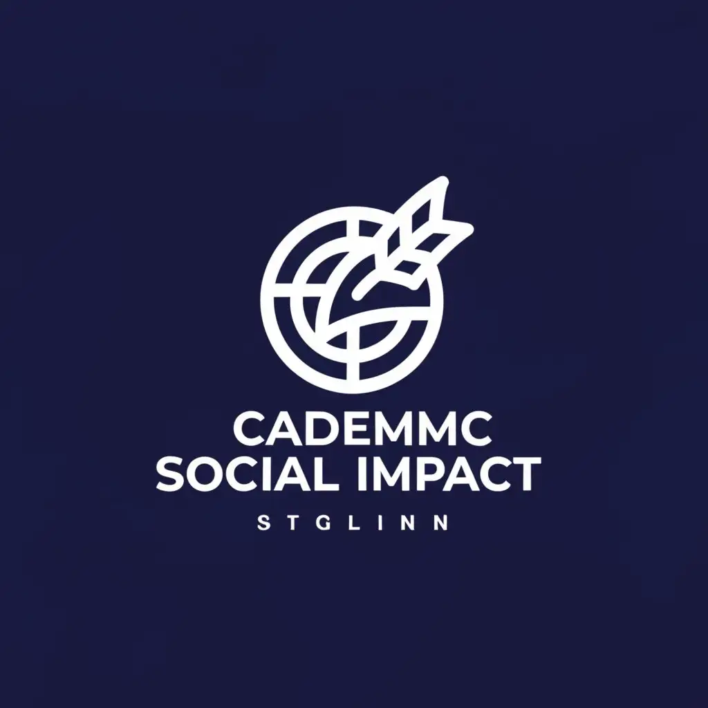 a logo design,with the text "Academic Social Impact", main symbol:Book quill and globe,Moderate,be used in Education industry,clear background