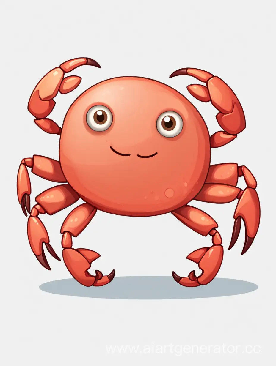 Adorable-Crab-Drawing-Without-Shadows-and-Highlights