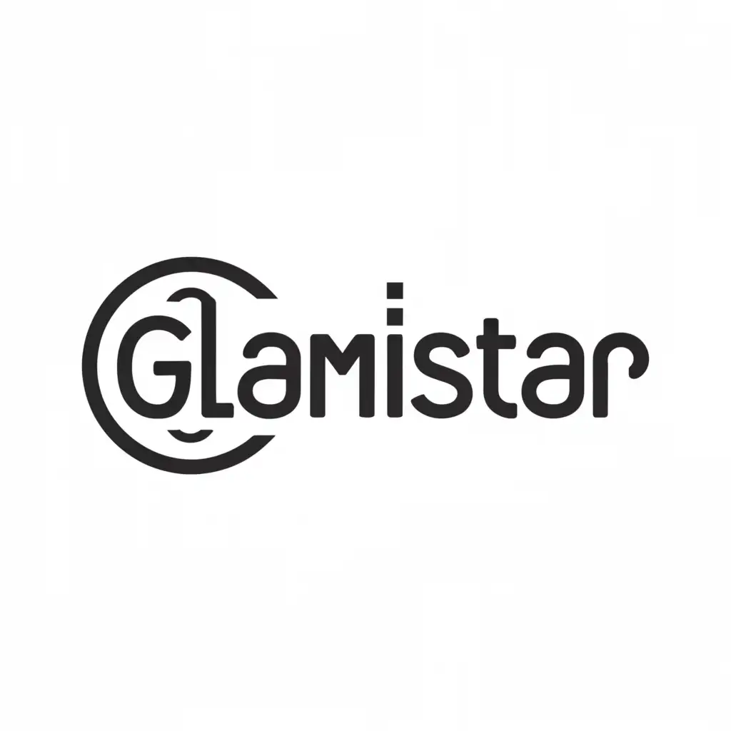 a logo design,with the text "Glamistar", main symbol:Clothing,Minimalistic,clear background