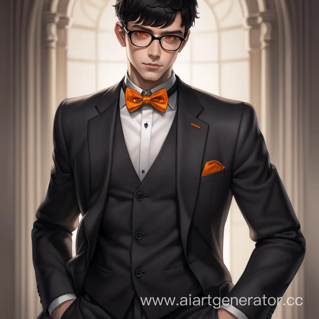Stylish-Man-in-Black-Suit-with-Orange-Eyes-and-Glasses