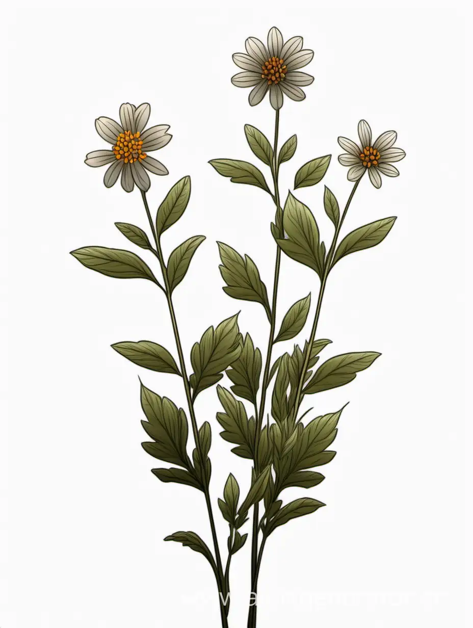 Elegant-Dark-Brown-Wildflower-Cluster-in-4K-Simple-Botanical-Line-Art-on-White-Background