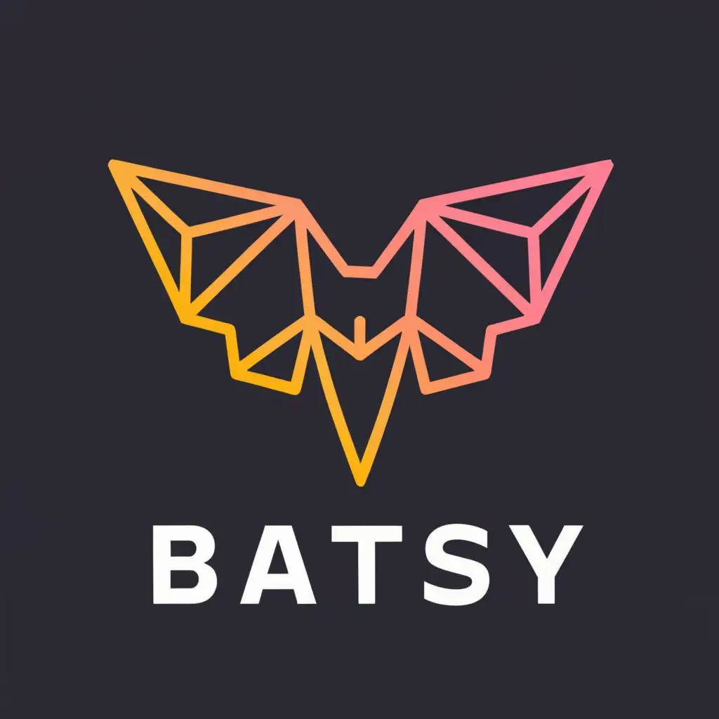 a logo design,with the text "Batsy", main symbol:Bat,Moderate,clear background
