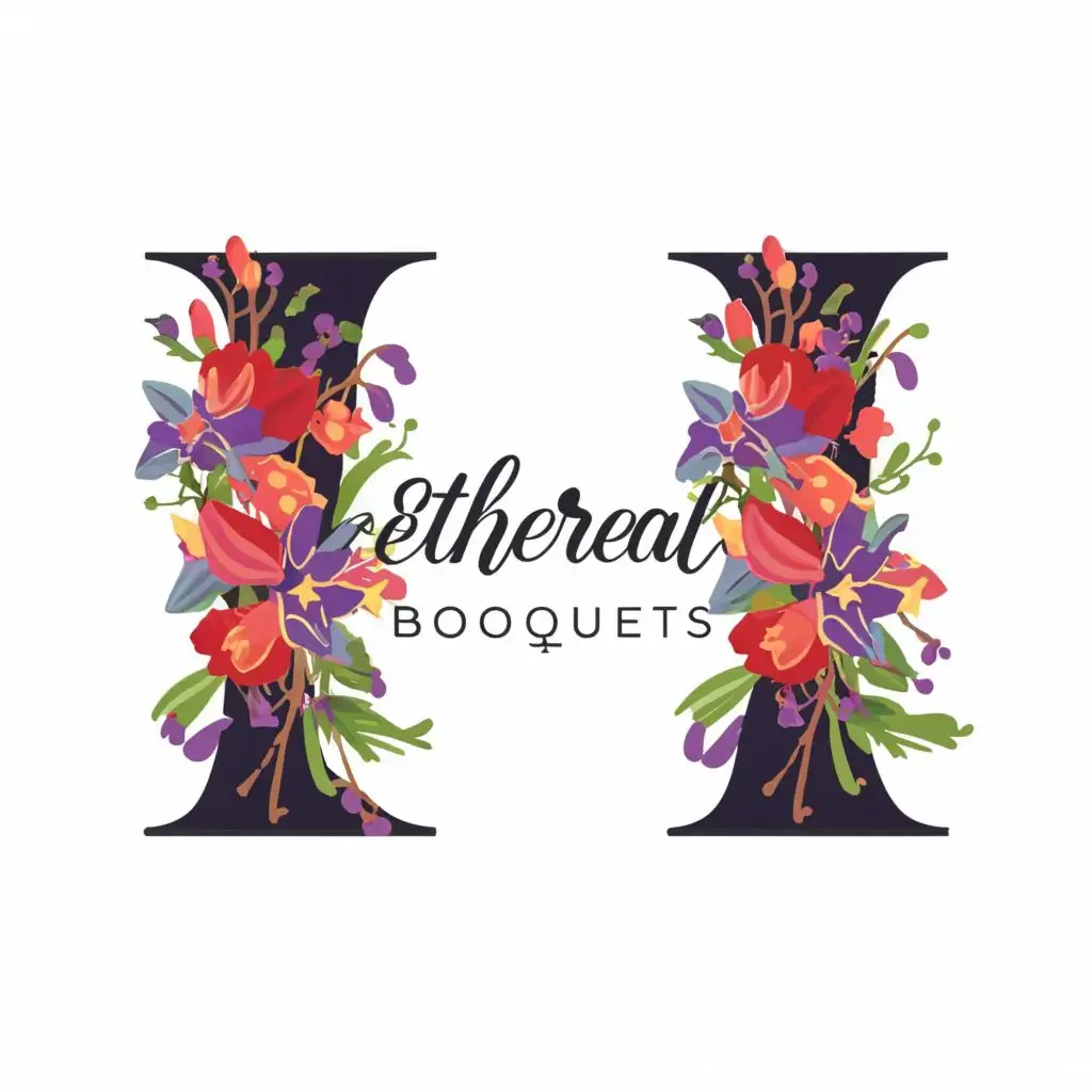 LOGO-Design-For-Ethereal-Bouquets-Elegant-Typography-with-Purple-and-Red-Floral-Elements