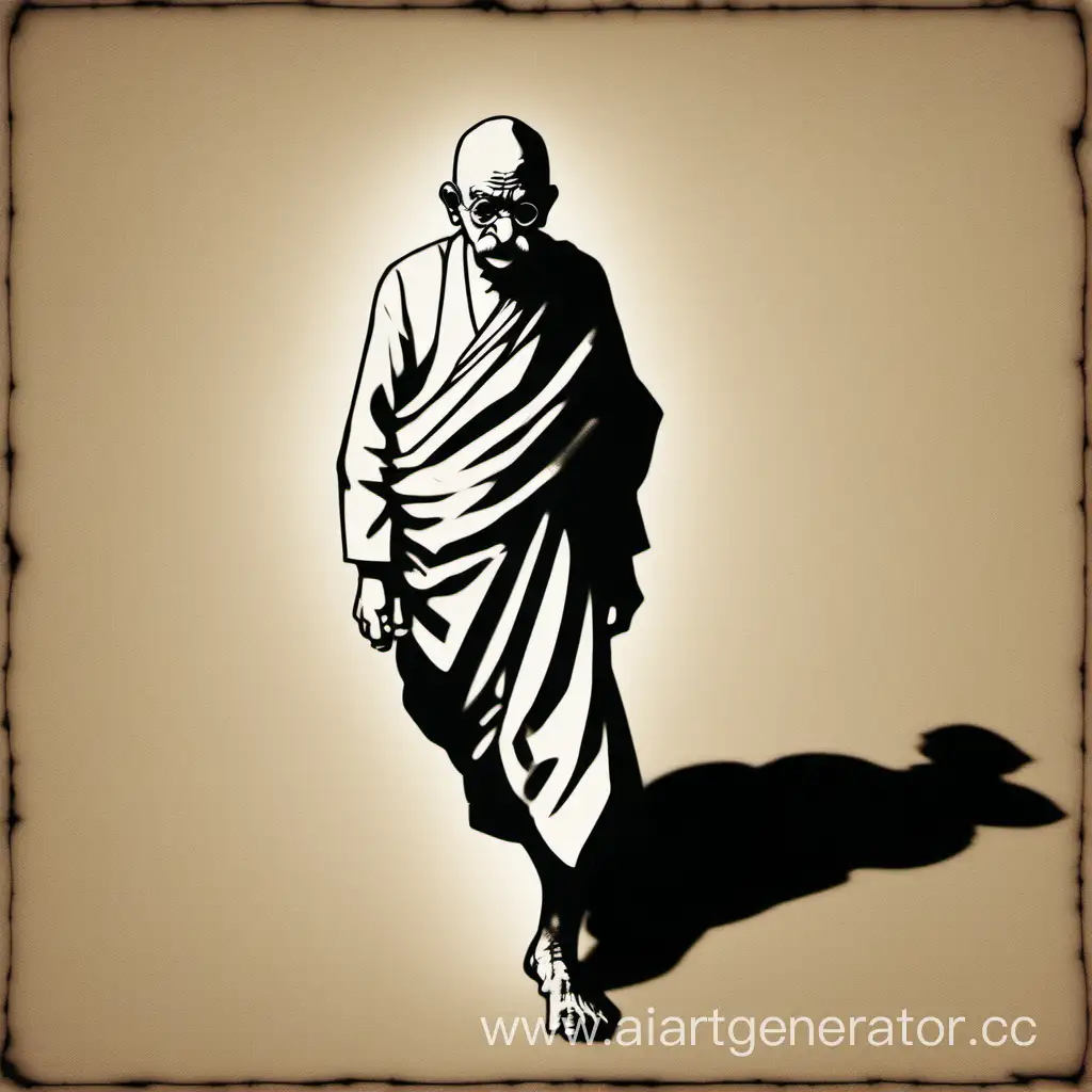 Gandhi-Walking-with-Contemplative-Shadows