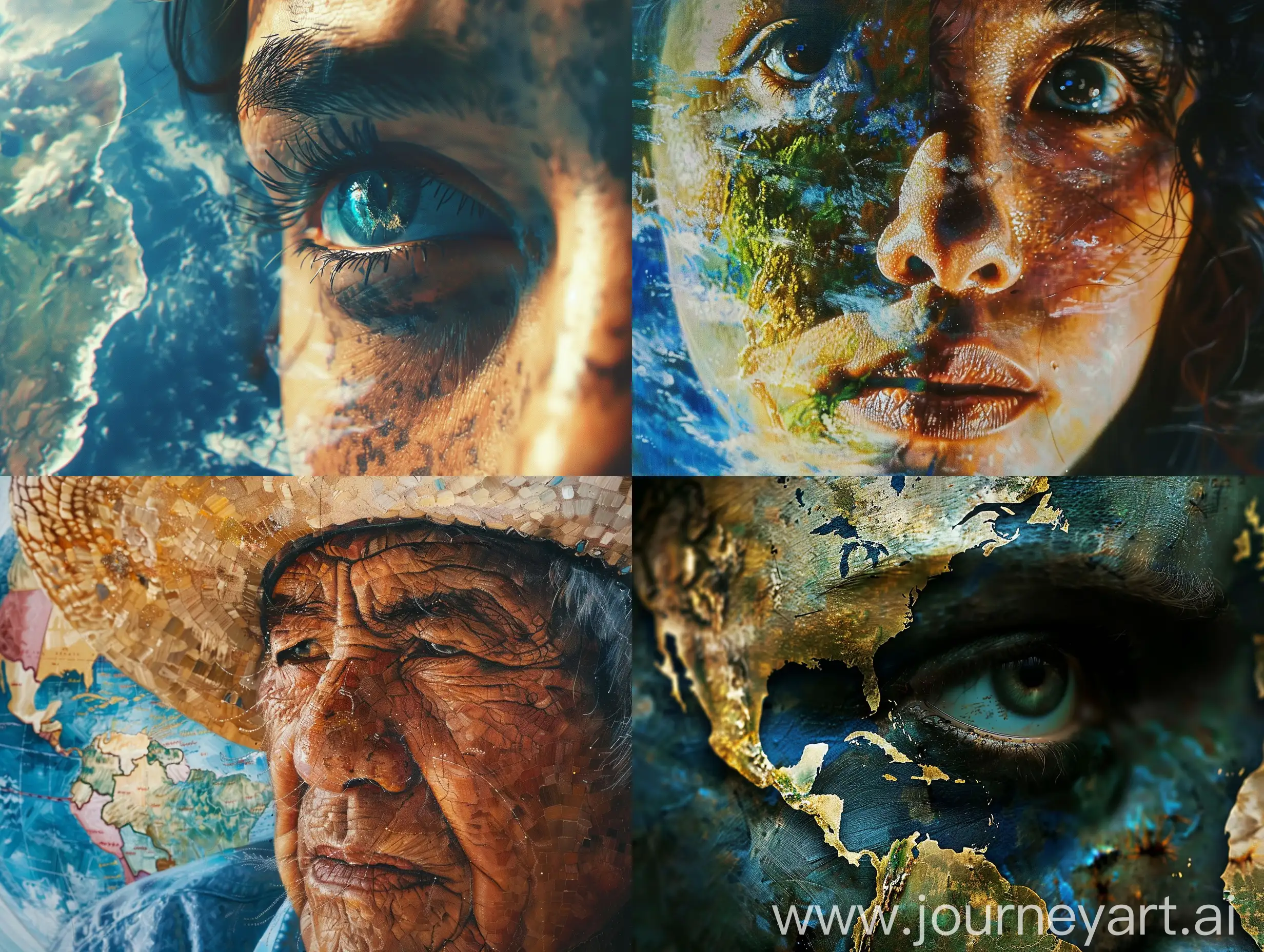 adult journey to the western hemisphere landscape  close up portrait cinema still imax art by ChrisWaikikiAI ar Image