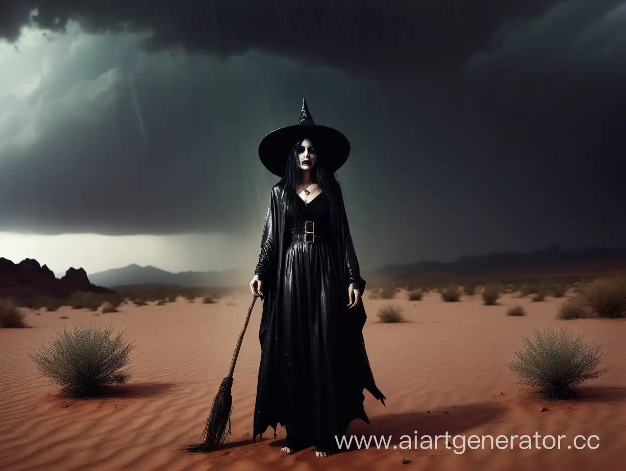 Witch-in-Desert-Rain-Enchanting-Music-Album-Cover