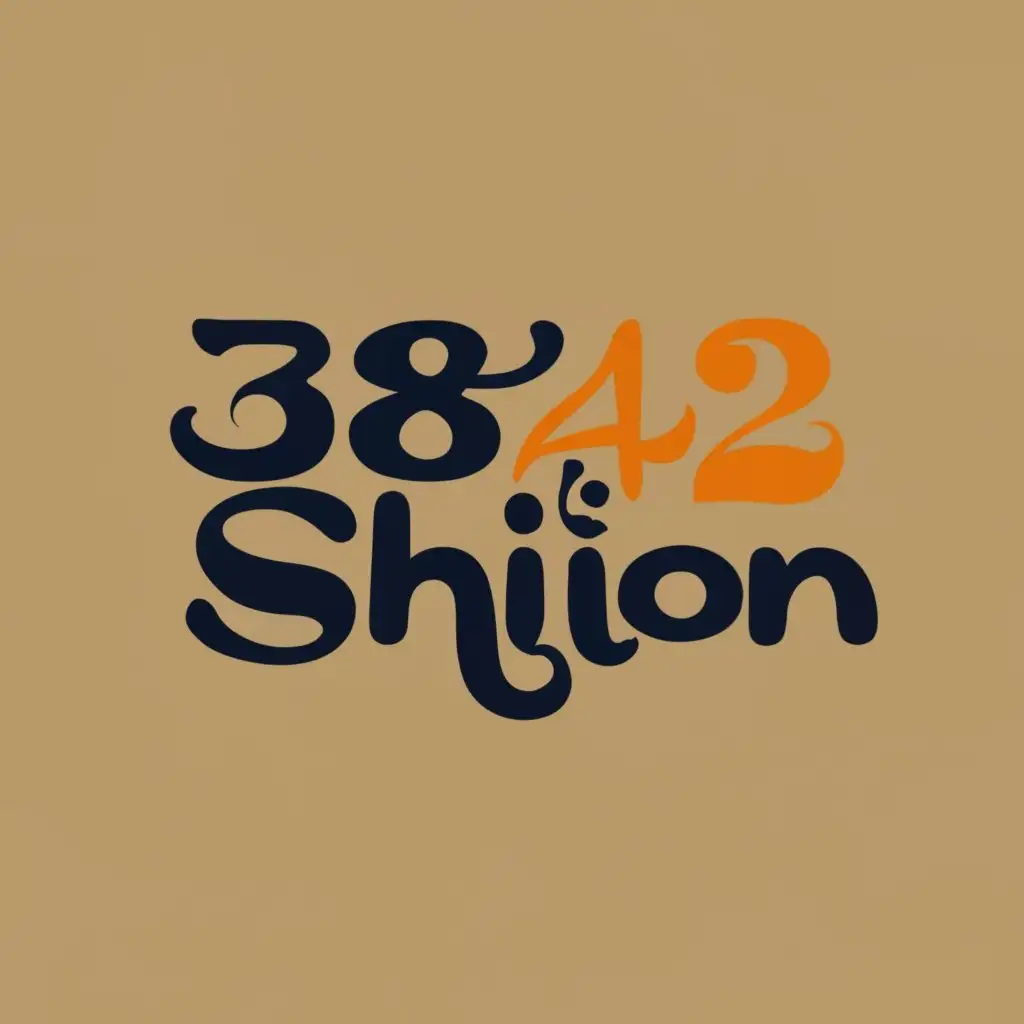 logo, T-shirt, with the text "38/F42SHION", typography