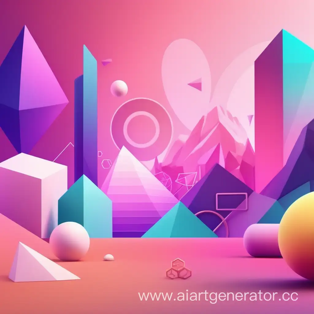 Abstract-Geometric-Gaming-Space-Background-with-Gradient-Colors