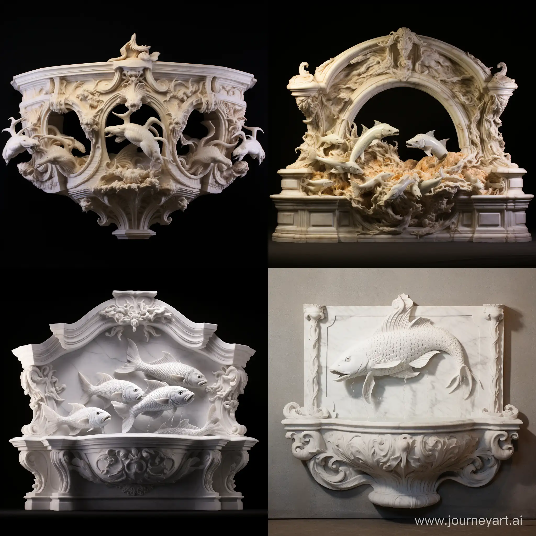 Exquisite-DolphinFish-Baroque-Marble-Wall-Fountain