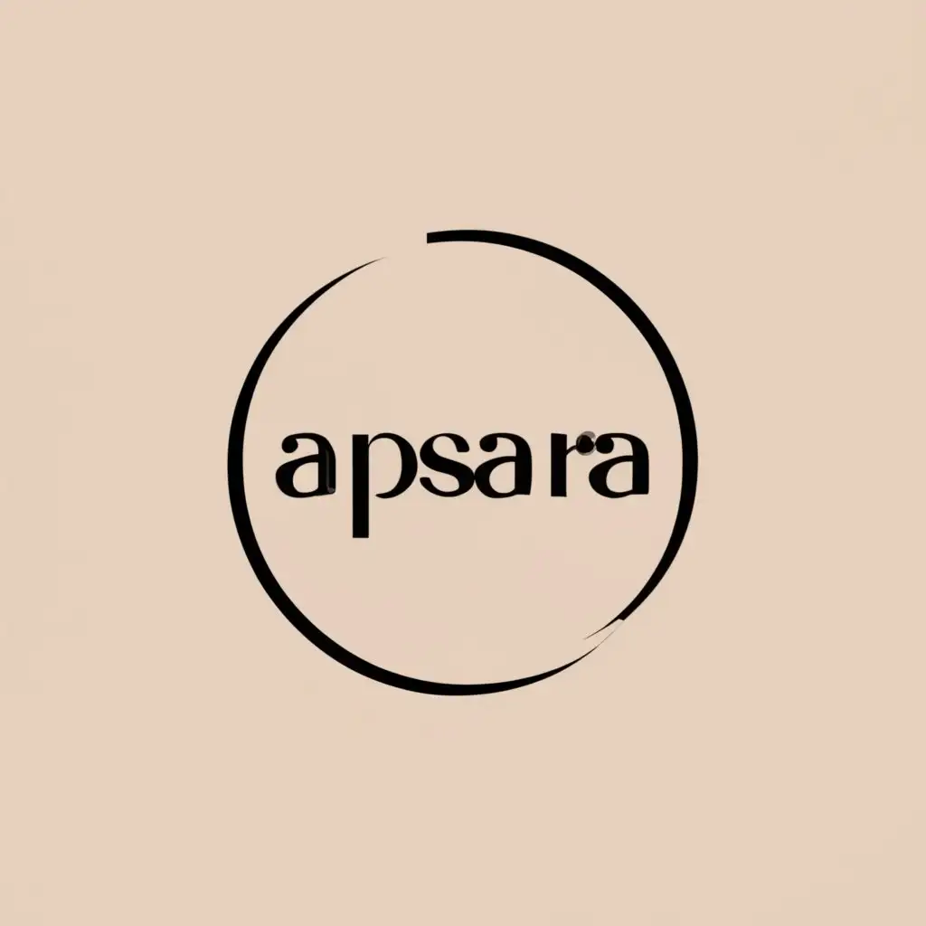 logo, circle, with the text "Apsara", typography, be used in Beauty Spa industry