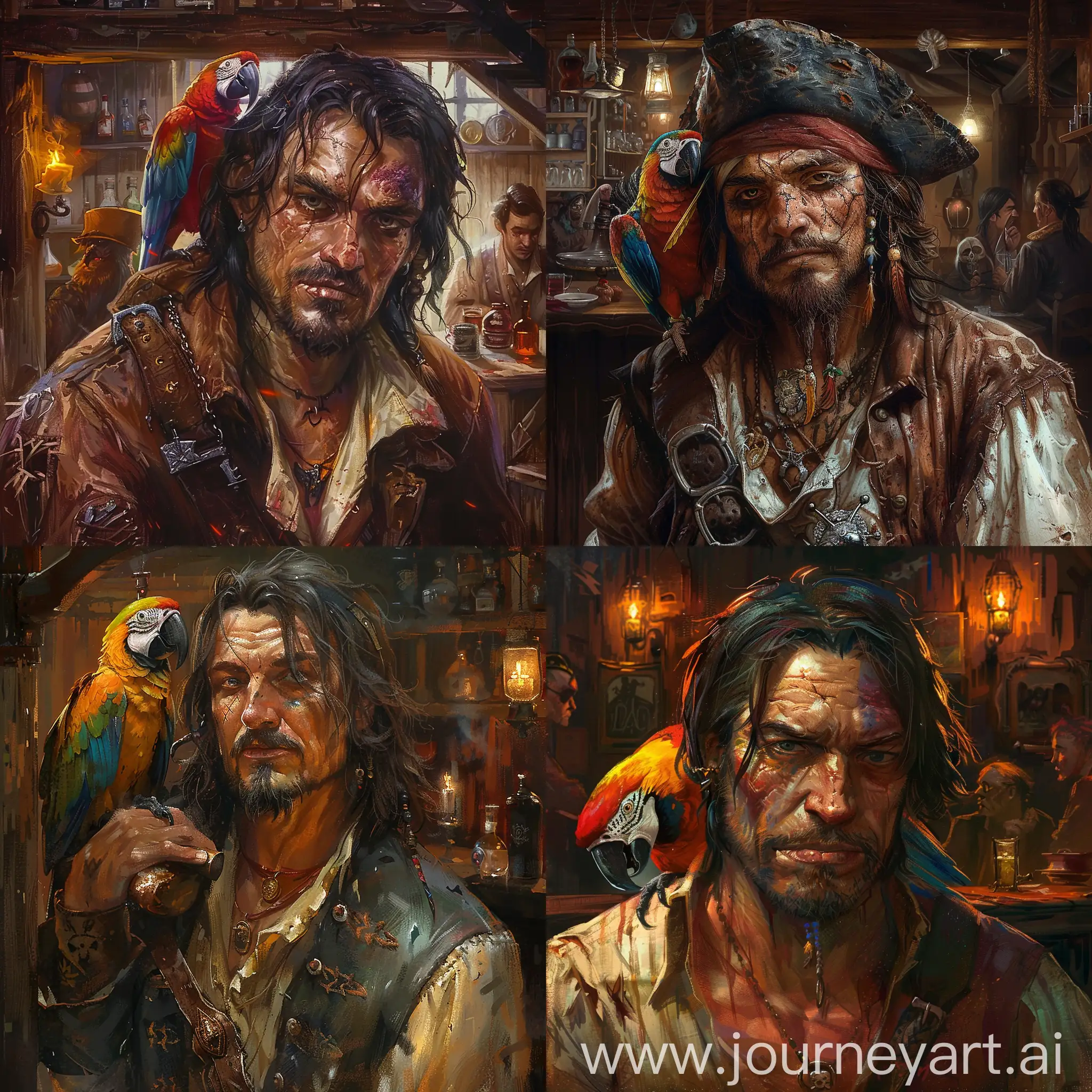 Mysterious-Pirate-with-Parrot-in-Dark-Tavern
