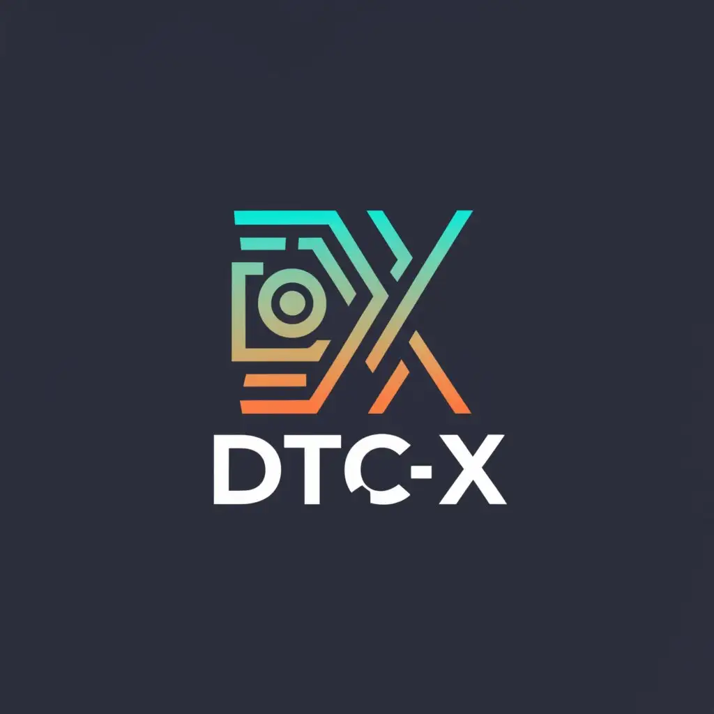 a logo design,with the text "Dtc-X", main symbol:software,Moderate,be used in Internet industry,clear background