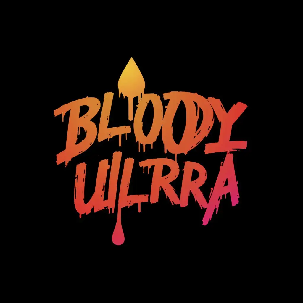 a logo design,with the text "Bloody-ultra", main symbol:Bloody-ultra,Moderate,clear background