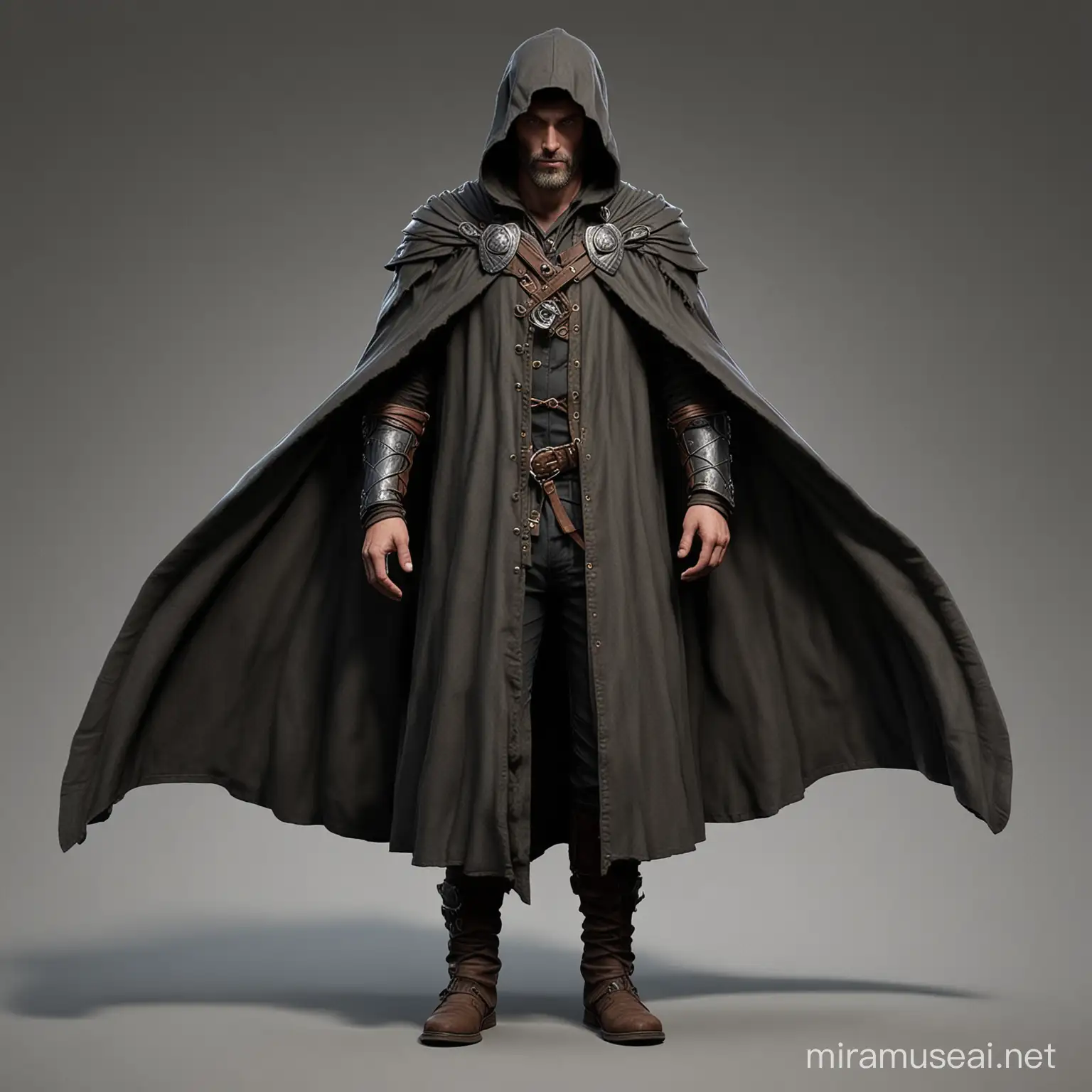 Realistic Dungeons and Dragons Rogue Cloak with Intricate Details