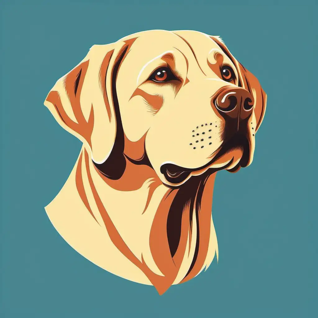 Labrador Retriever Dog in Playful Vector Illustration