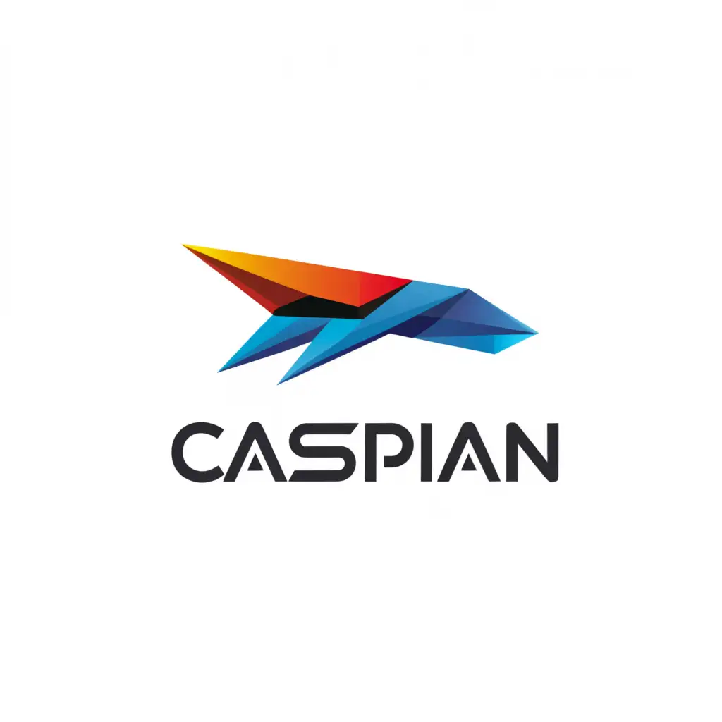 a logo design,with the text "Caspian", main symbol:Plane,Moderate,be used in Technology industry,clear background