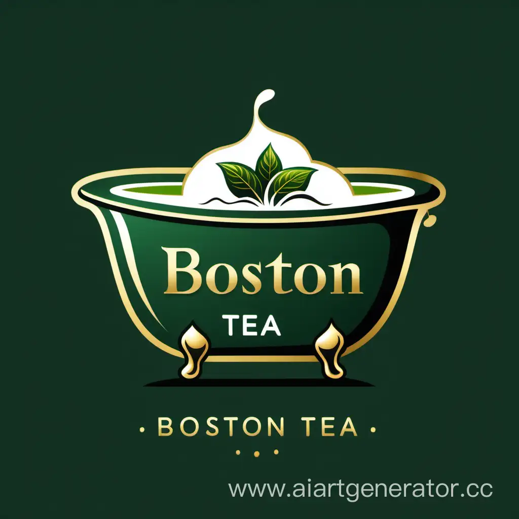 Modern-Bathtub-Logo-with-Gold-and-Green-Tea-Bag