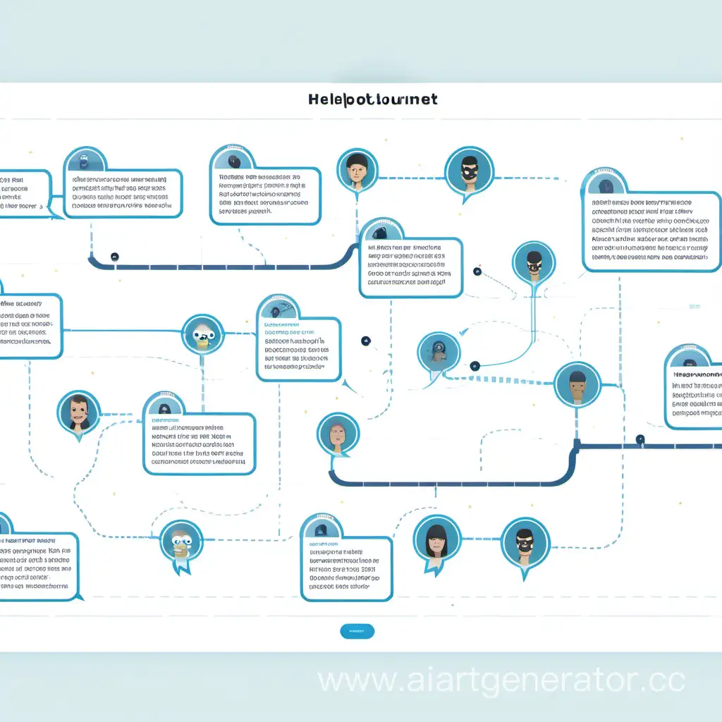 визуализация customer jorney map для Чат-Бота: "HelpBot" 